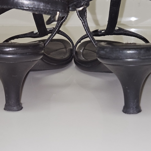 Vintage PRADA open toe slingback kitten heels sandals Size 39.5 / US 8.5 - Picture 2 of 15